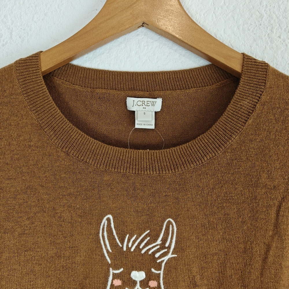 J. Crew NWT Embroidered Alpaca Teddie Fitted Sweater Size Small Women's - Picture 6 of 11